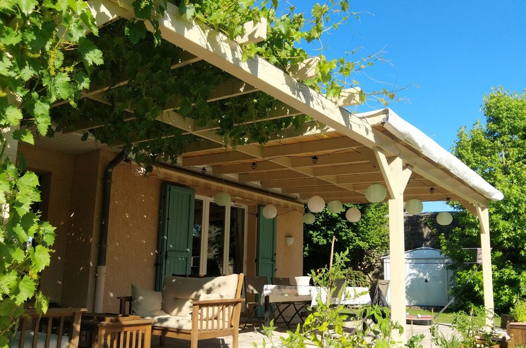 Auvent 1 pente autoporté